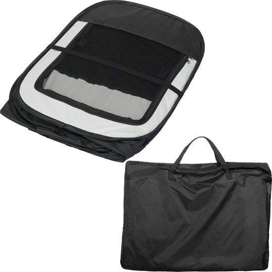 Tectake Enclos pliable pour chiots Tente pour chiots Noir inclus - Sac de transport - 400734