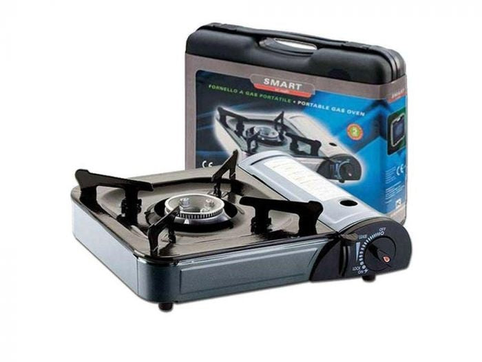 Cuisinière à gaz portable Kemper - 2200W - 33x29x8 cm - Gris