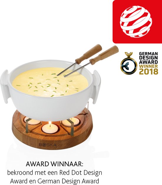 Fondue aux chandelles Boska Twinkle - Pour fondue au fromage de 1 200 g - 1,6 litre