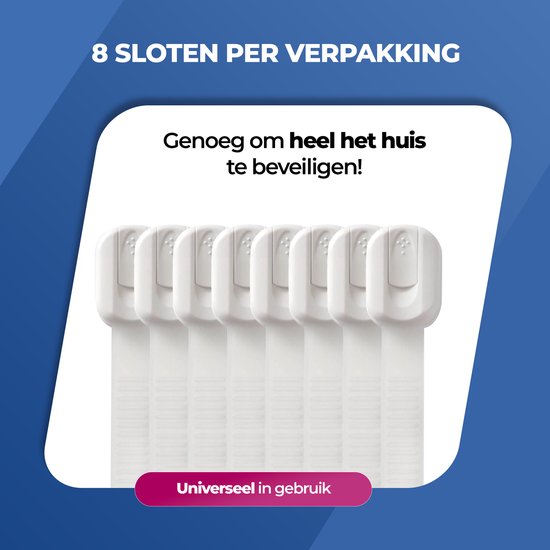 Roegaarden Child lockers - protection des casiers pour enfants - Sans perçage - Blanc - 8 pièces