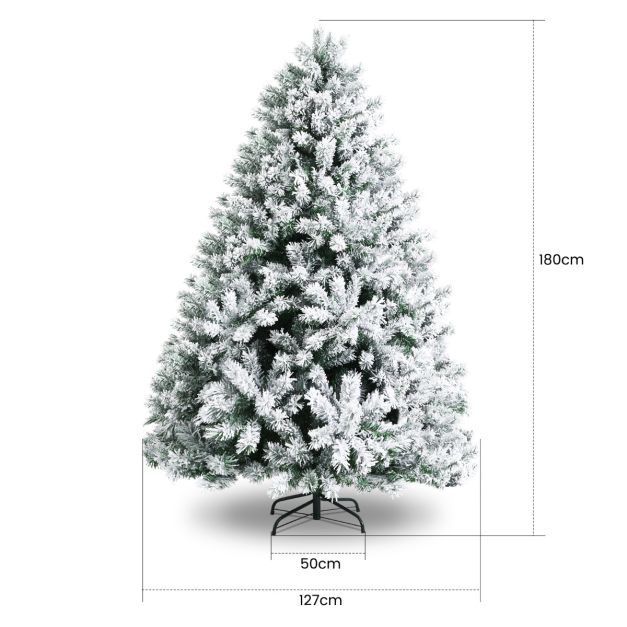 Coast Artificial Christmas Tree - Snowy - 180 cm - PVC - Vert/Blanc
