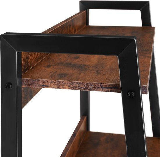 tectake - Etagère murale, échelle, bibliothèque - Chatham industrial dark brown - 404702