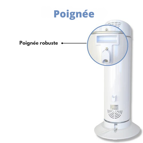 Chauffage halogène infrarouge - Plein air - 25 m2 - 1200W - H79cm - Blanc