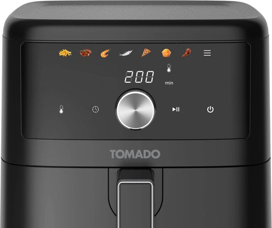 Tomado TAF6001B - XXL Airfryer - 6 litres - Friteuse à air chaud - 1000 gr de frites - Affichage digital - Noir