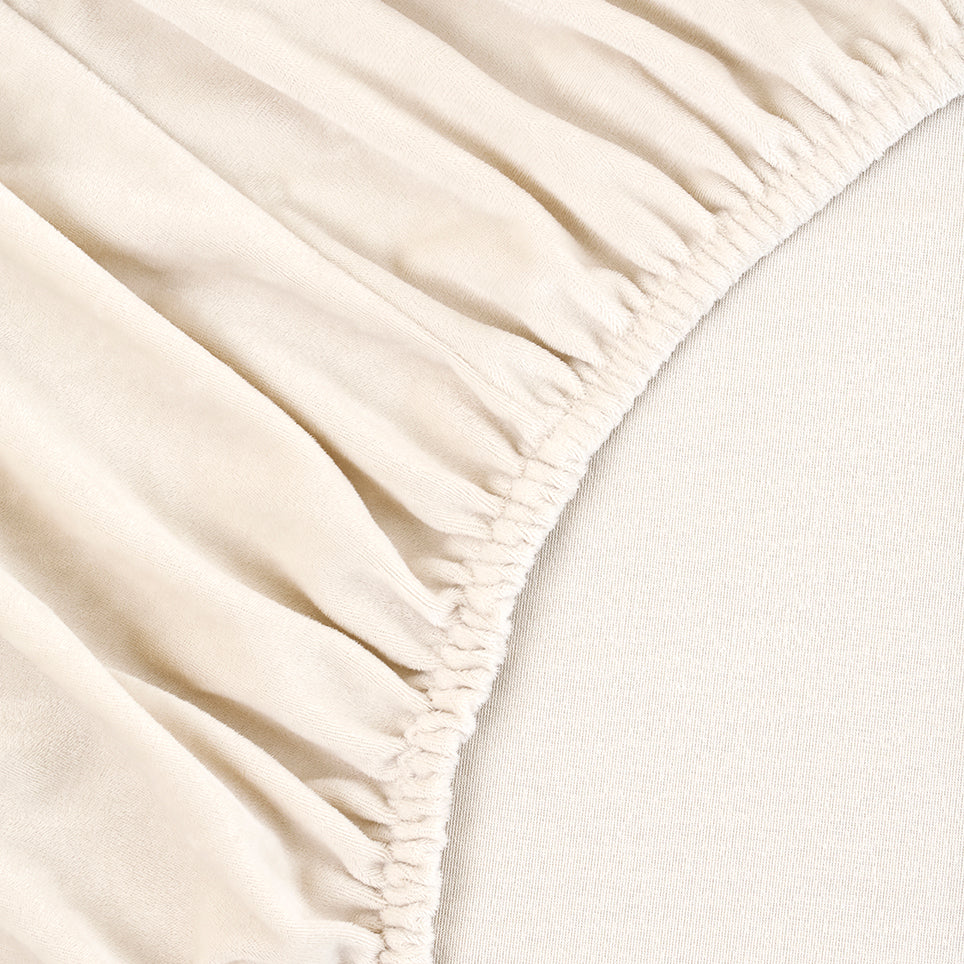 Sjumo Splittopper Drap-housse soyeux 200 x 210/220 cm - Natural Dune