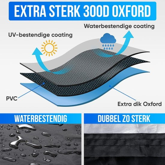 Strex Scooter Cover / Motorbike Cover Universal for all Scooters / Motors - Waterproof 300D Oxford - Suitable for Windshield - Scooter Cover - Motorbike Cover - Incl. Storage Bag