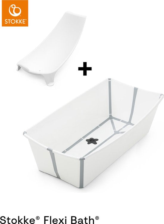 Ensemble Stokke® Flexi Bath® X-Large - Flexi Bath® XL + support pour nouveau-né - Blanc