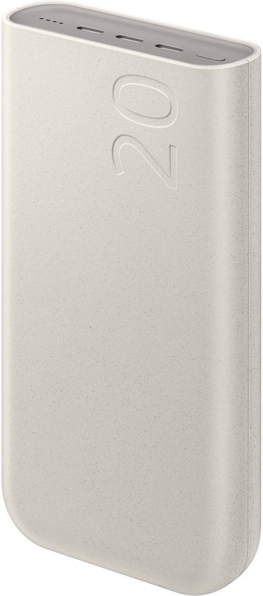 Batterie externe Samsung à charge rapide 45 W - 3 ports USB-C - 20 000 mAh - Beige