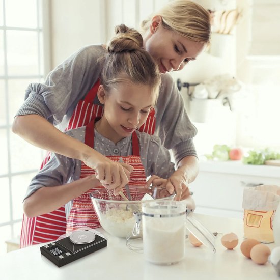 Kitchenwell mini balance de cuisine de précision numérique - 0,001 à 100 grammes - 11,0 x 6,3 cm - balance de poche à piles - balance de cuisine