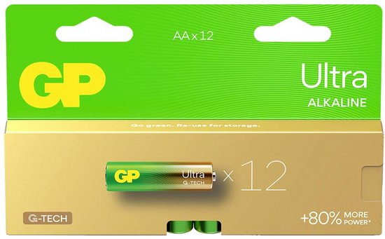 Piles GP Ultra AAA (type crayon) alcalines 1,5 V, lot de 12