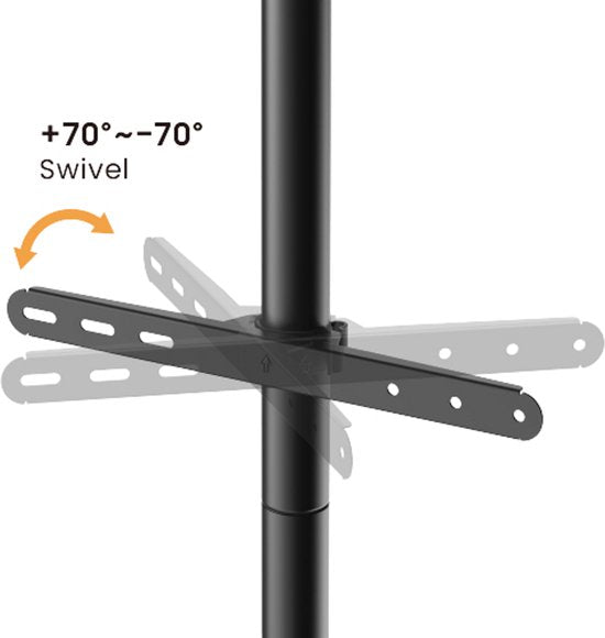 VDD TV Stand - TV Tripod - Display Stand - Monitor Stand - Modern Studio Design - Swivel & Height Adjustable - 32 to 70 inches