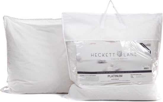 Heckett & Lane Platinum - Duvet - Oreiller - Soft - 60x70 cm - Blanc