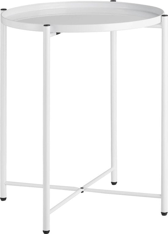 tectake® - Table d'appoint - Petite table basse - blanc 45,5x45,5x53cm, charge maximale 30kg - 404188