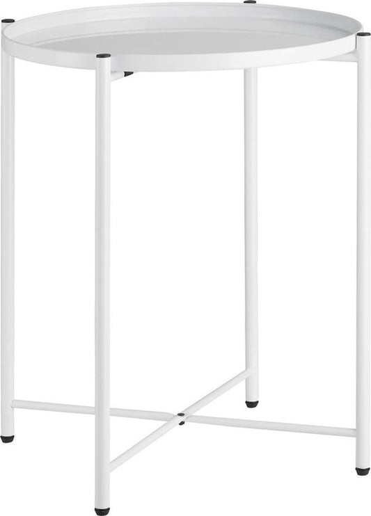 tectake® - Table d'appoint - Petite table basse - blanc 45,5x45,5x53cm, charge maximale 30kg - 404188