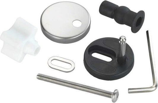 Kit de fixation pour siège de WC Wenko « Easy-close » en acier inoxydable, gris/noir