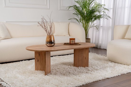 Table basse en bois « Sand » - 60 x 119 x 40 cm - Pin de l'Atlantique