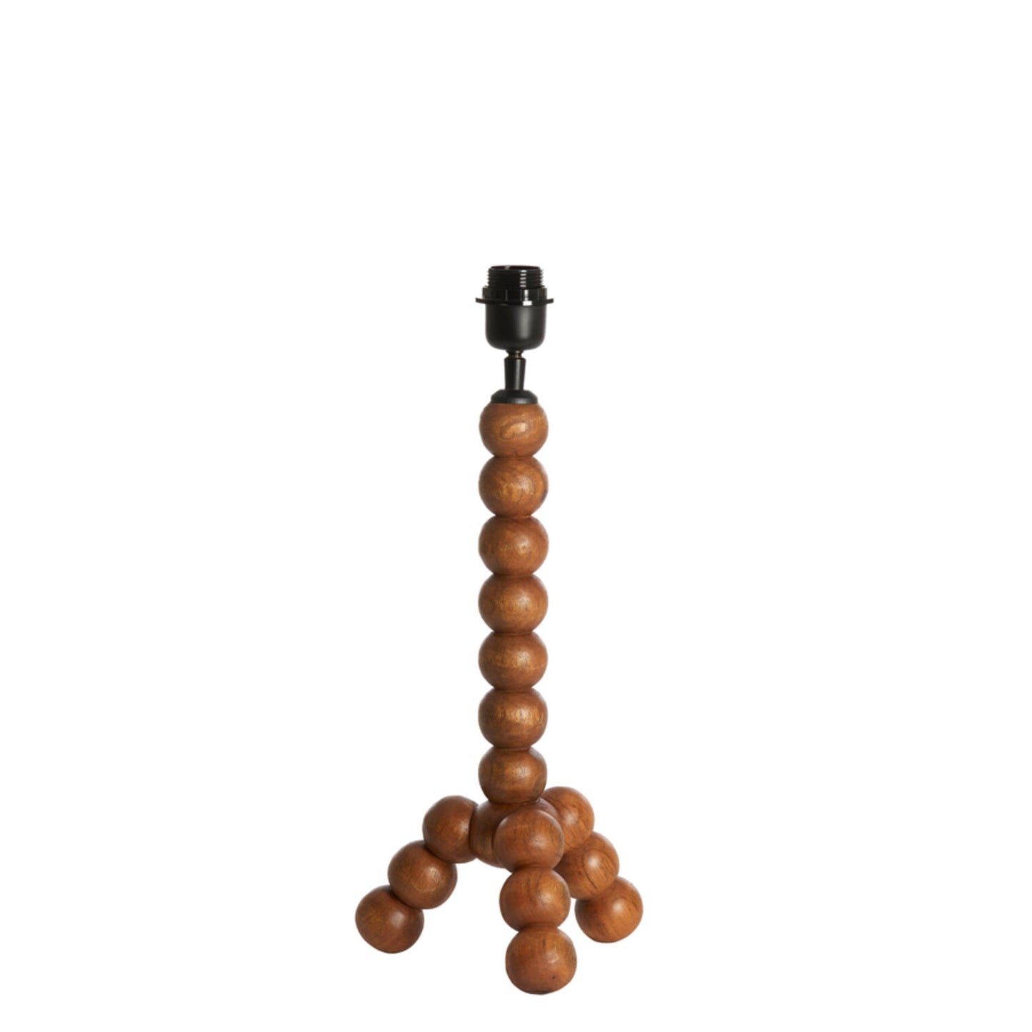 Light & Living VEGLIO Base de lampe 40 cm - Bois brun pétrole - Ampoules empilées - E27