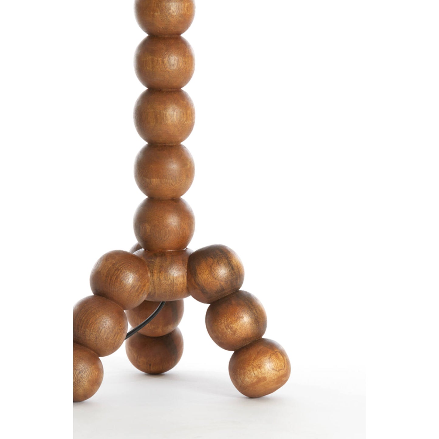 Light & Living VEGLIO Base de lampe 40 cm - Bois brun pétrole - Ampoules empilées - E27