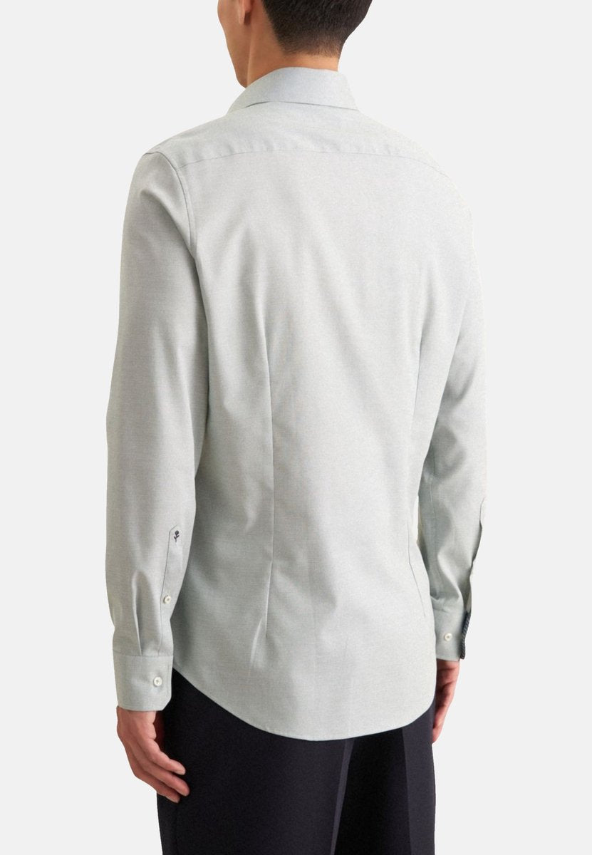 Seidensticker Chemise Hommes Long Arm Shaped Fit Kent Collar Green - Taille 44