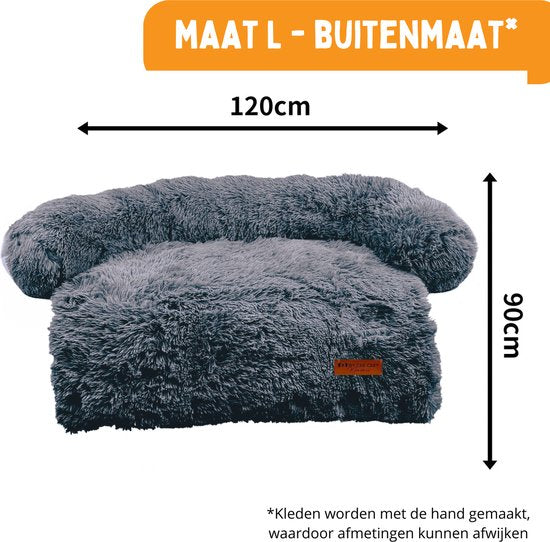 By Cee Cee - Dog Rug Bench Original - Dog Rug Bench - Dog Basket - Premium - Fully Unzipable - Dark Grey - Size XL