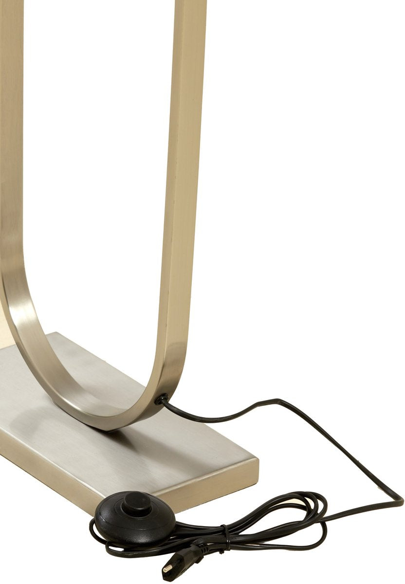 Light & Living Lampadaire Jamiri 142 cm - Nickel - Lampadaire en métal (abat-jour exclu)