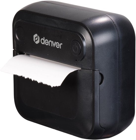 Denver Mini Pocket Printer - Imprimante d'autocollants - Papier thermique - Bluetooth - Imprimante photo mobile - MBP32B