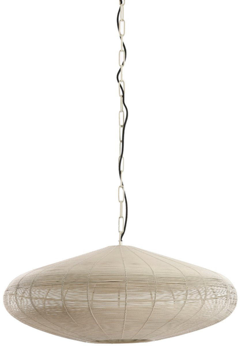 Light & Living Lampe suspendue Bahoto 60cm - Crème mate - Ø60 x H23 cm