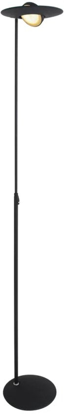Lampadaire Zenith LED 1477ZW noir, hauteur 185 cm, matière plastique et métal, inclinable, Steinhauer Exclusive