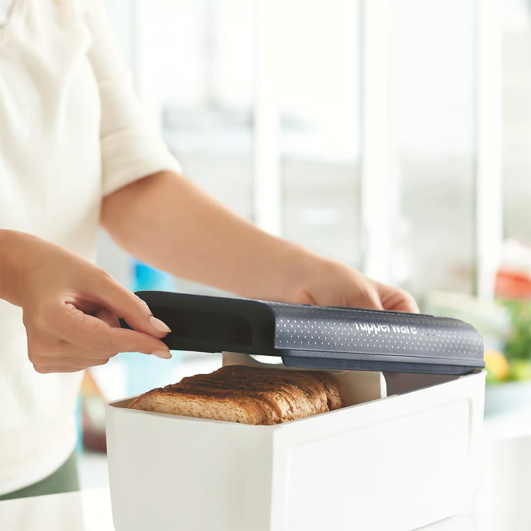 Boîte à pain Tupperware BreadSmart - Avec séparateur pratique - 100 % sans BPA - Préserve la fraîcheur du pain plus longtemps