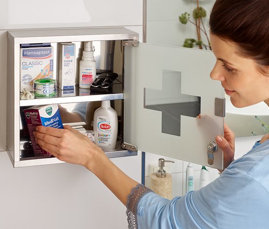 Armoire à pharmacie Deuba premier secours avec clé petite