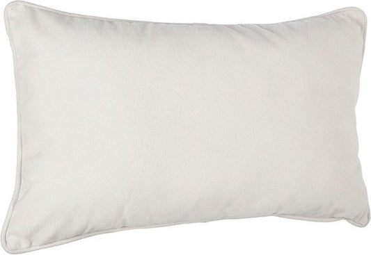 Coussins décoratifs Atmosphera pour salon Sophia - 30 x 50 cm - Blanc ivoire - polyester - avec fermeture éclair