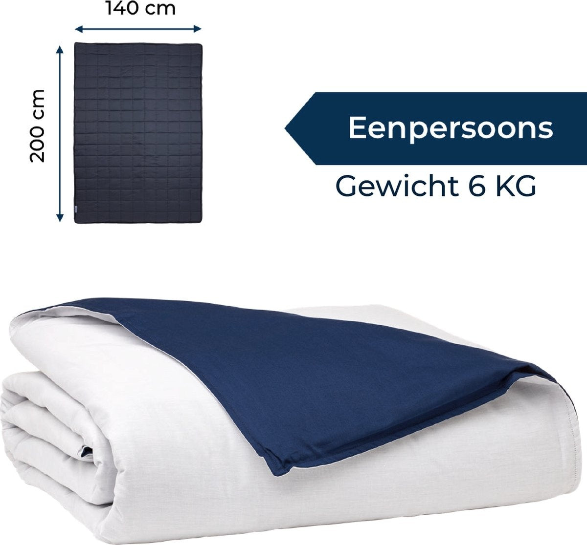 Couverture lestée Kalm 6 KG - Couverture lestée - Anti Stress