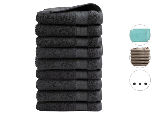 Serviette DoubleDry Collection Hôtel - Noir - dimensions 50 x 100 - lot de 3