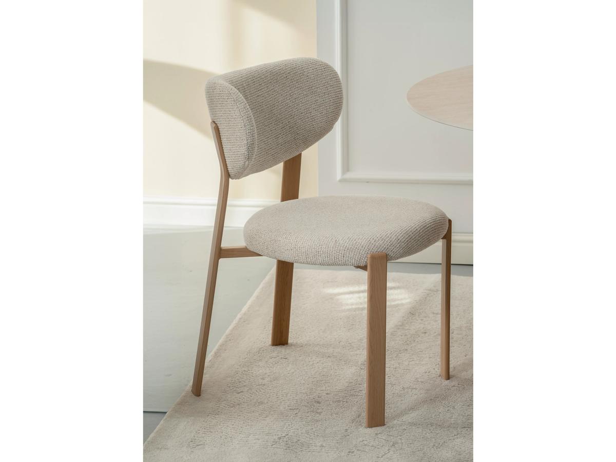 Chaise de salle à manger Criks Design Vika - Lot de deux - Chêne/Beige
