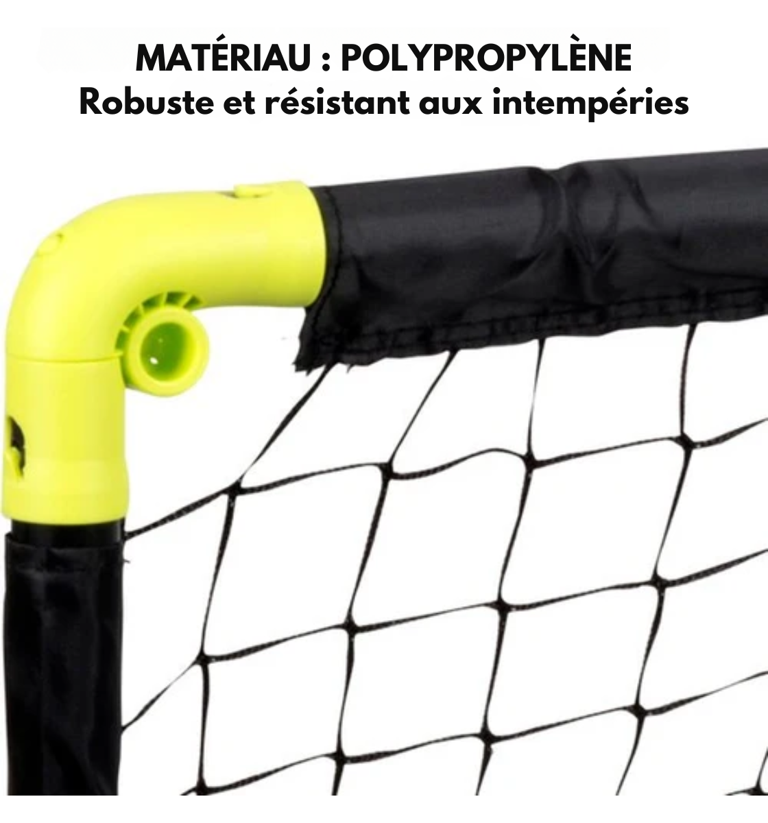 But de football - Dunlop - 90 x 59 x 61cm - Pliable - Plastique - noir/jaune