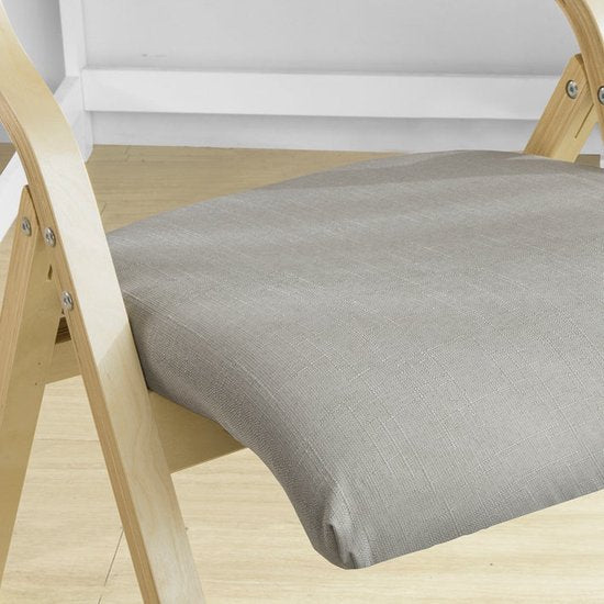 Chaise pliante - Chaise de cuisine - Chaise de bureau pour enfants - Structure en bois de bouleau - Confort rembourré - Housse amovible et lavable - 48 cm x 14 cm x 91 cm
