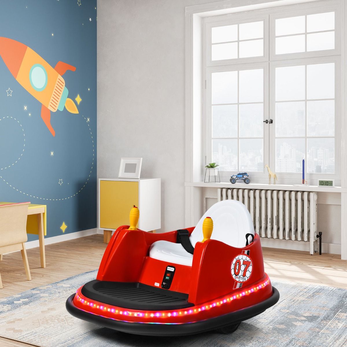 Coast Children's Botswagon 6V Red 57 x 75 x 42 cm - Botswagon électrique avec lumières clignotantes et musique