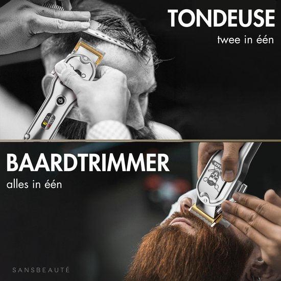 Tondeuse professionnelle sans fil - Tondeuse à cheveux pour hommes - Cheveux - Tondeuse à cheveux - Machine à cheveux pour coiffeurs - Tondeuse à cheveux - Tondeuse à barbe - Appareil de coupe - Barber Hair Clipper - Hairdresser Trimmer - Barber Set