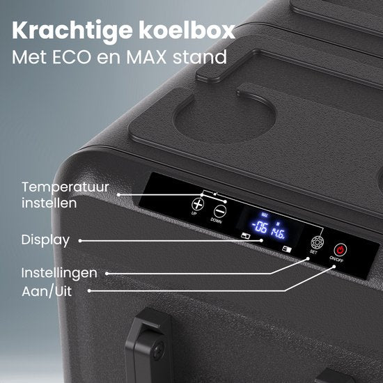 Auronic Electric Cool Box - Compresseur - Deux zones - 12V 230 Volt - Voiture - Congélation et réfrigération - 35L - Frigobox - Noir/Gris