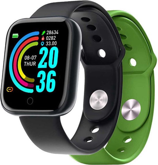 TRAINERBEAT - Smartwatch - montre connectée 2 bandes incluses - Vert