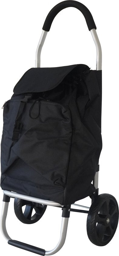 BRASQ Caddie - 45 Litres - Caddie avec compartiment réfrigérant - Pliable - Résistant aux intempéries - jusqu'à 35KG - Structure en aluminium