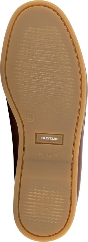 Travelin' Exmouth Men - Mocassins en cuir à lacets - Taille 42 - Bottines - Cuir marron