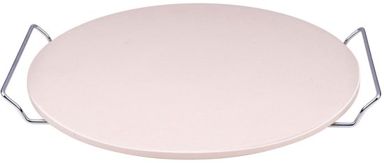 Pierre à pizza Alpina - Pierre à pizza pour barbecue et four - Ø 33 cm - Pierre à cuisson pour une croûte croustillante - Pierre de four résistante à la chaleur
