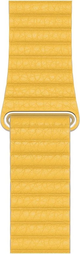 Apple Leather Loop L pour l'Apple Watch Series 1 / 2 / 3 / 4 / 5 / 6 / 7 / 8 / 9 / SE / Ultra (2) - 42 / 44 / 45 / 49 mm - Meyer Lemon