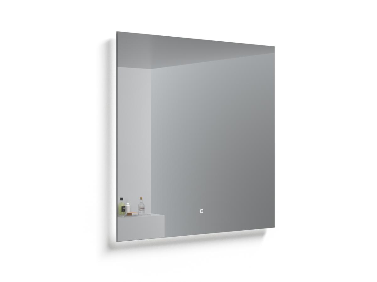 Ensemble de meubles de salle de bains Kame Gama - Chêne brun - Miroir inclus - 80 cm