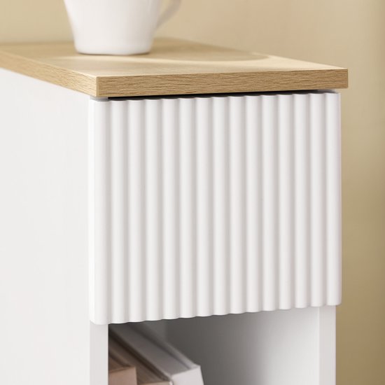 SoBuy Table de chevet, pour salon, chambre à coucher FBT111-W