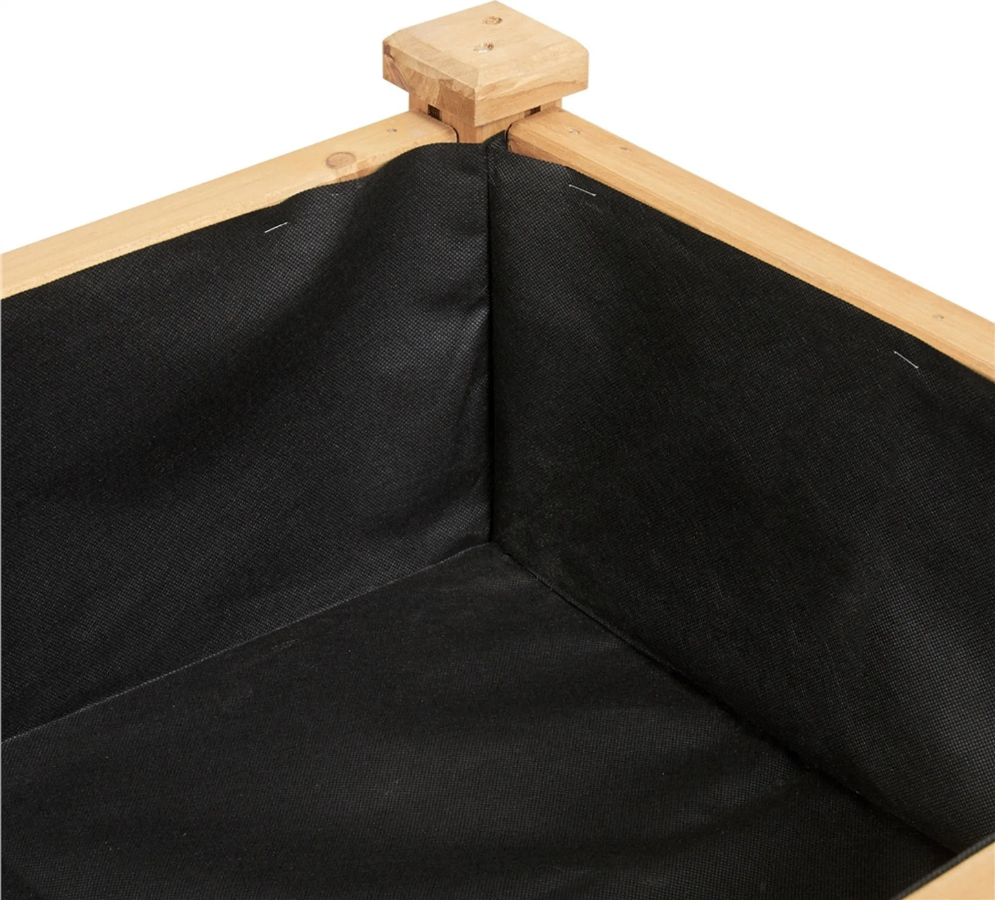Yaheetech Jardinière surélevée sur roues - avec 4 trous de drainage, boîte de rangement et roulettes à 360° - pour balcon et terrasse - épicéa brun clair - 105,5 x 56,5 x 83,5 cm