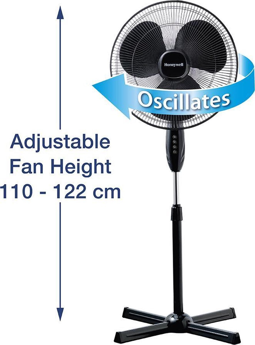 Honeywell - HSF1630E4 - Ventilateur trépied - 110- 122 cm - Noir