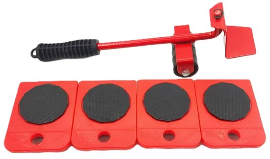 Ceruzo Transpalette - 5 pièces - Aide au déménagement et au levage - Capacité de charge 150 kg - 360° - Rouleaux pour meubles