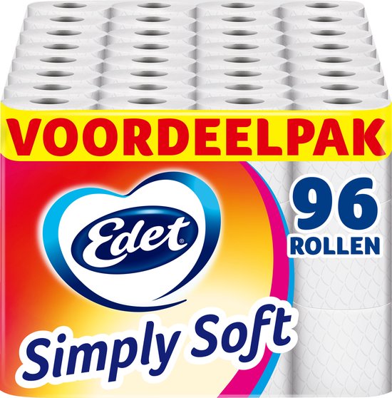 Papier hygiénique Edet Simply Soft - 96 rouleaux - Emballage Advantage